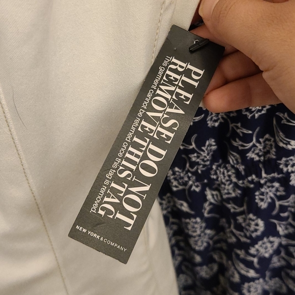 NY&Co XS White Sleeveless Stretch Cotton Dress - Picture 4 of 4